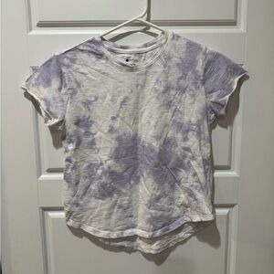 Zella Lavender and White Tie-Dye Tee